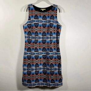 Gianni Bini Womens Reese Sheath Dress Size M Southwestern Print Blanket Texture